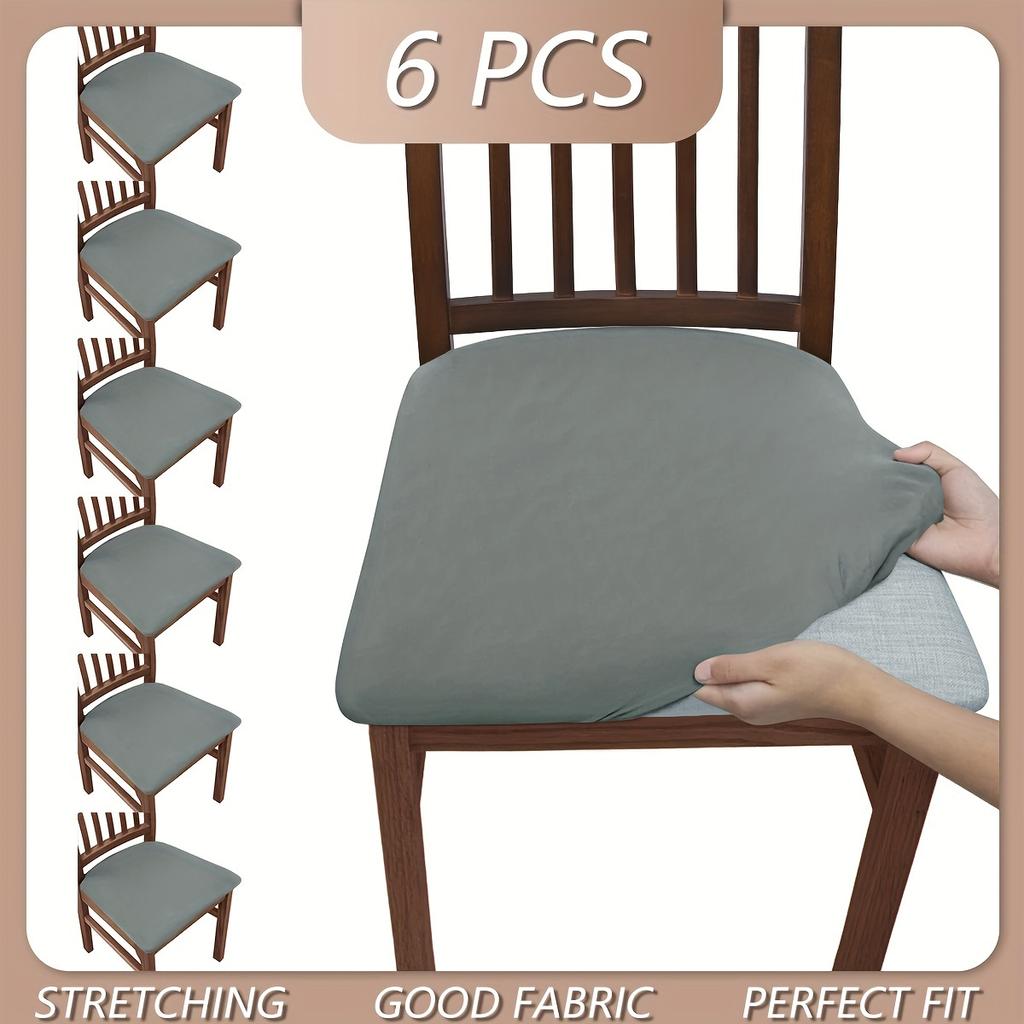 1PACKsolid Color Flocked High Elastic Chair Cover, Simple and Elegant, Soft and Comfortable, Suitable for Restaurant Chair Protective Cover