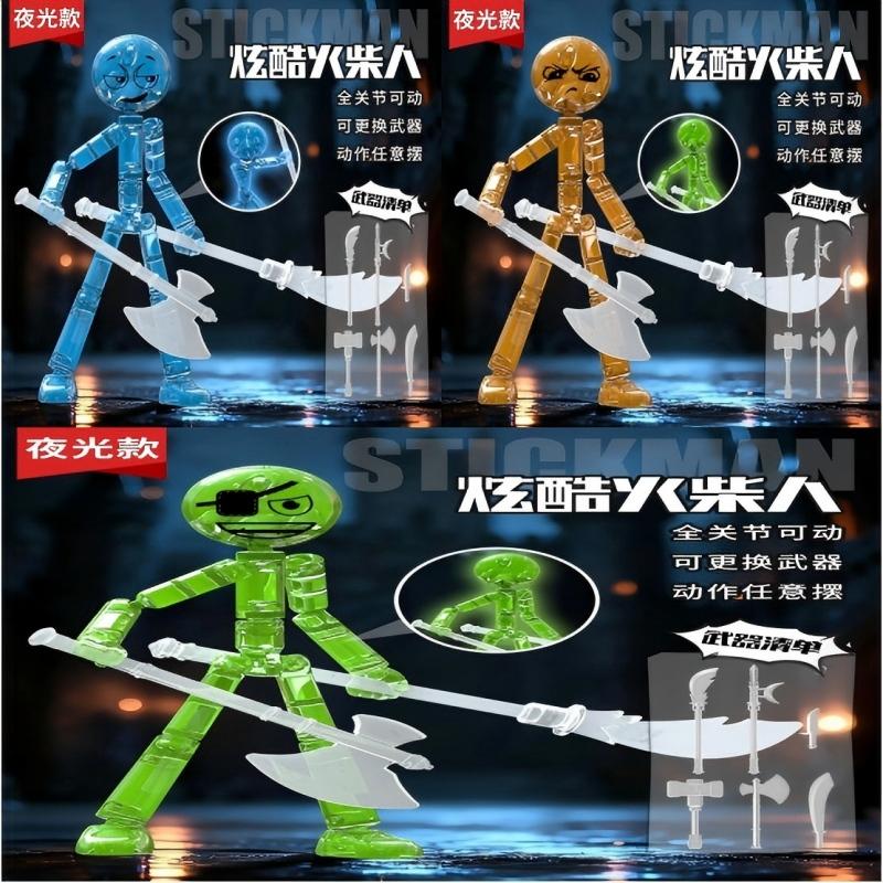 New joint people runaway stickman more movable assembly variety of creative building block people doll wholesale