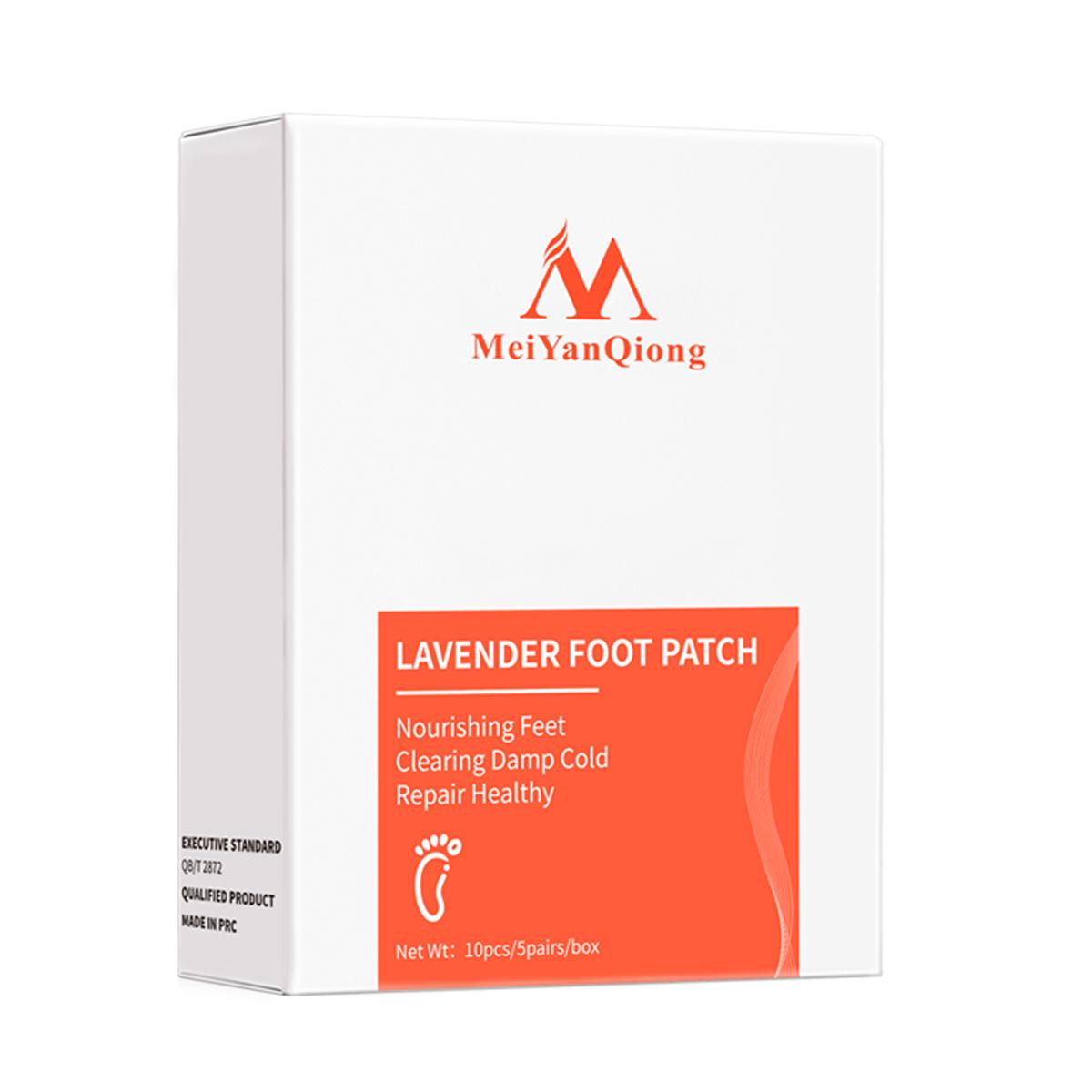 

MeiYanQiong Lavender Foot Sticks Healthy Body Soothing Fatigue Improves Sleep Quality 1Box 1pcs