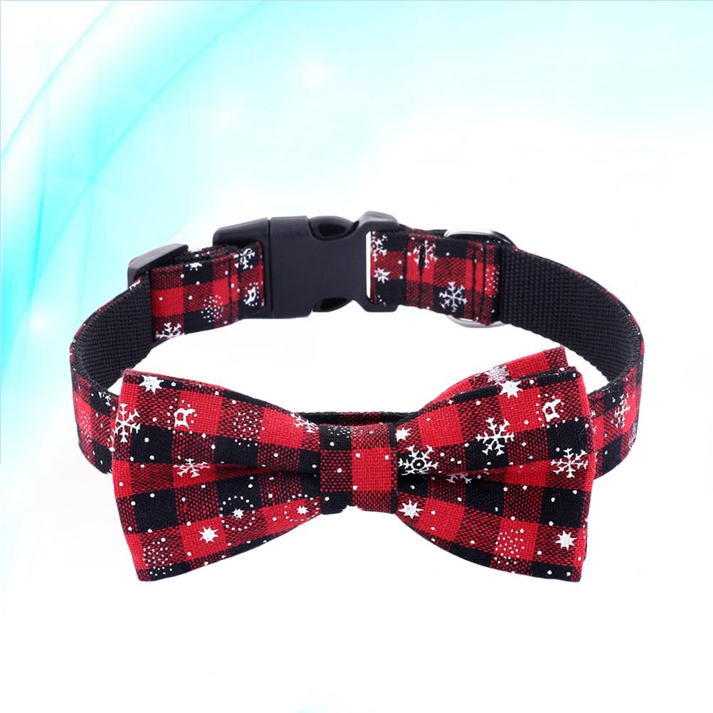 

Pet Collar For Dog Cat Adjustable Nylon Christmas Pattern Printed Durable Walking Accessory Snowflake Dog Collar XS