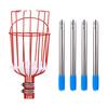 Fruit Picker with Basket Stainless Steel Segmented Long Handle Fruit Harvesting Tool