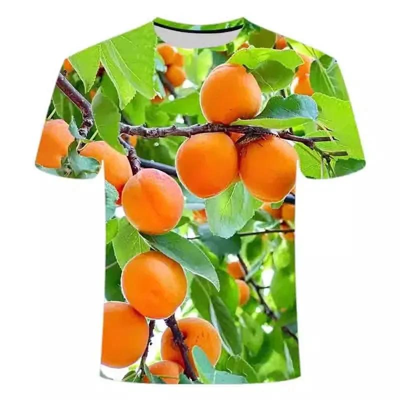 Summer Originality Fun Vegetable Graphic T-shirts For Men Fashion Casual Trend Personality 3D Printed Round Neck Short Sleeved