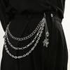 Punk Skull Pendant Multi-layer Waist Chain with Spider Web Charm