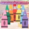 7Pcs Crayon Apron Costume Set 7 Color Polyester Halloween Crayon Costume with Cone Hat Adjustable Cooking Apron Unisex for Party