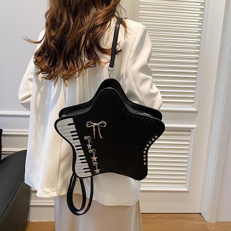 Niche Versatile Five-pointed Star Bag 2025 New Literary and Retro Piano Modeling Shoulder Bag Ins Trendy Messenger Bag