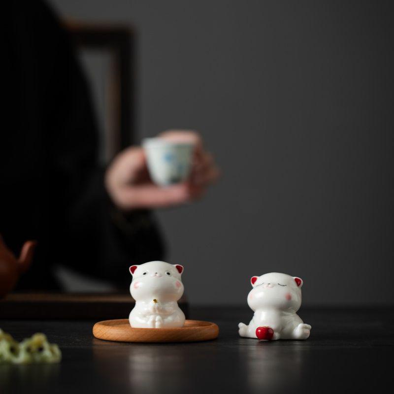 Creative Cute Kitten Ceramic Incense Holder and Burner