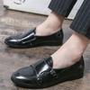Gentleman New Wedding Dress Glossy Patent Leather Shoes For Men Classics Monk Strap Loafers Prom Homecoming Party Footwear