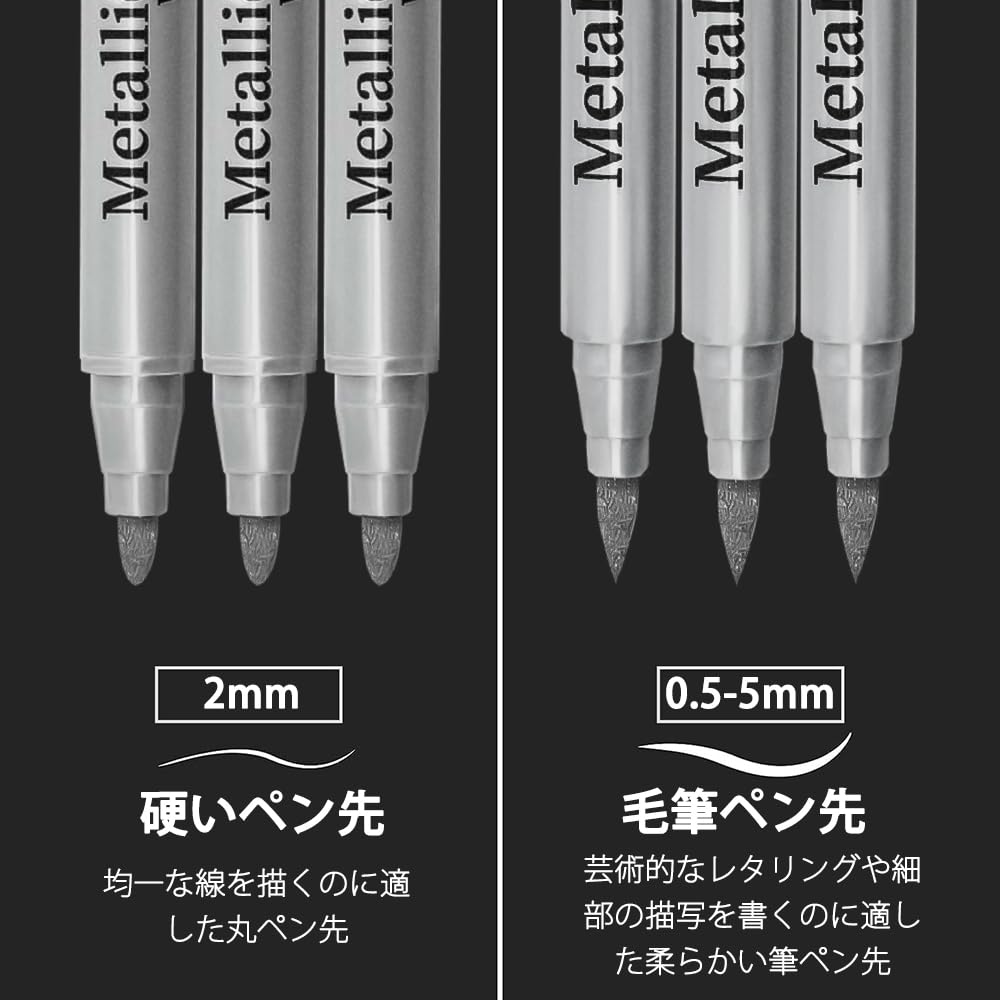 Silvered Marker 2 Waterproof Quick Line Acrylic White Brush Name Tire White Letter Tire White Magic Manga for and Tires Pen, Tips, Ink, Drying,