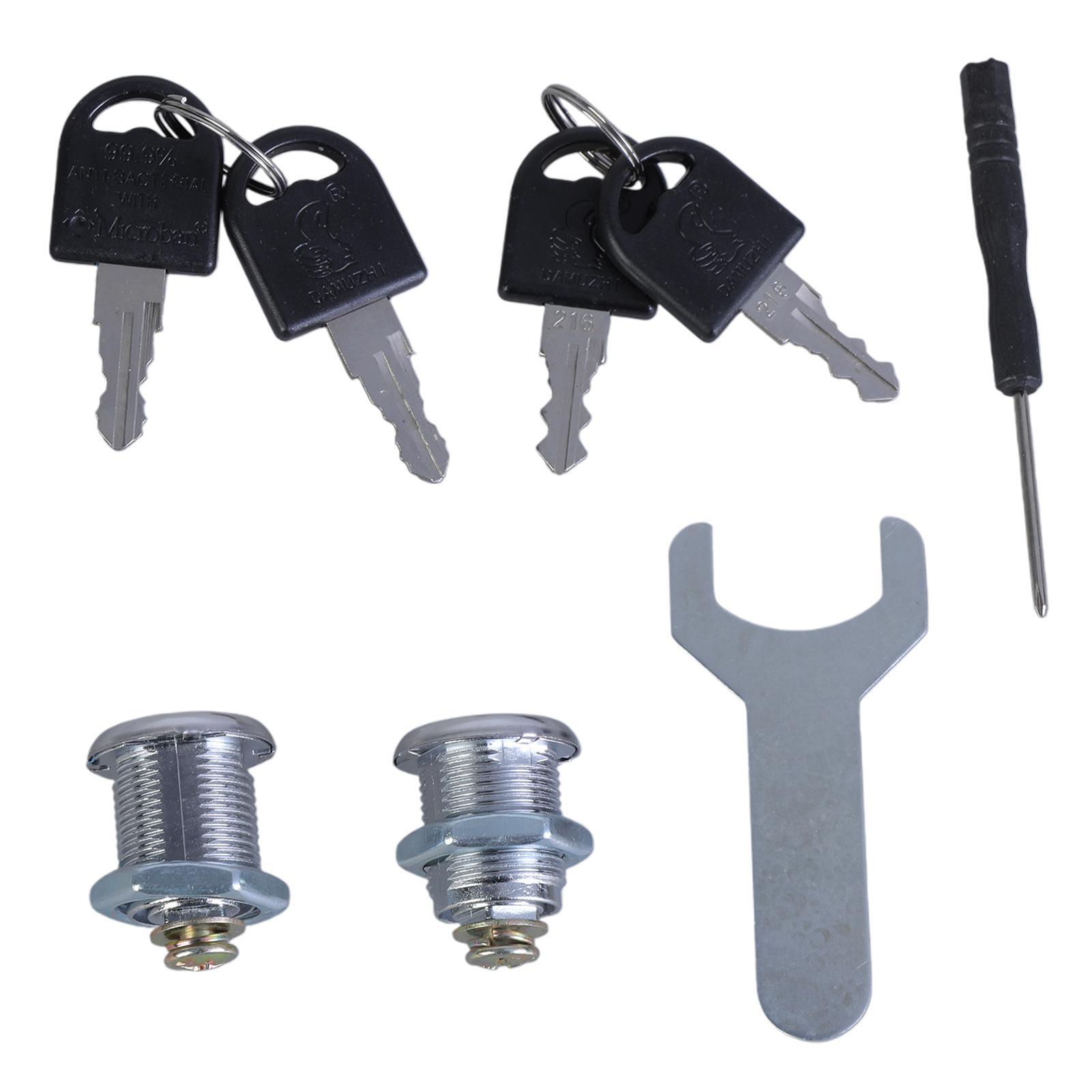 

2 комплекта мебельных кулачковых замков с ключом для замены замка ящика шкафа, стола, защелки для ящика почтового ящика