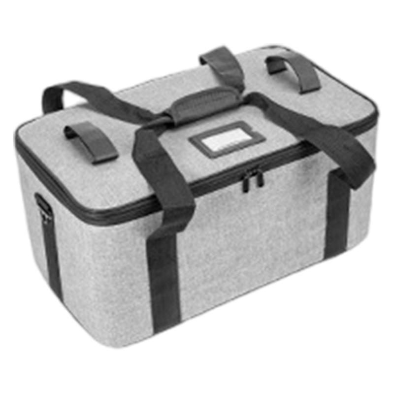 Portable Camera Bag Storage Holder Case for Photography Lighting Equipment Double Zippers Closure with Internal Dividers