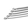 Stainless Steel Pearl Necklace with Titanium Thick Chain - Men's Minimalist Snake Bone Design