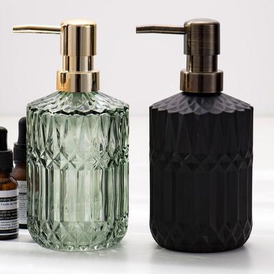 New Arrival Badrumstillbehör Glastvålflaska Dispenser Lotionflaska Press-typ handdesinfektionsflaska Skumpumpflaskor WBL