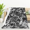 Brown Rust Color Printed Blanket for Sofa Bed Travel Camping Living Room Office Conditioning Blanket for All Seasons Gifts