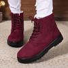 Snow Boots Winter New Women's Shoes Fashion Cotton Shoes Waterproof High Boots Warm Thickened Large Size Women's Boots Lace Up