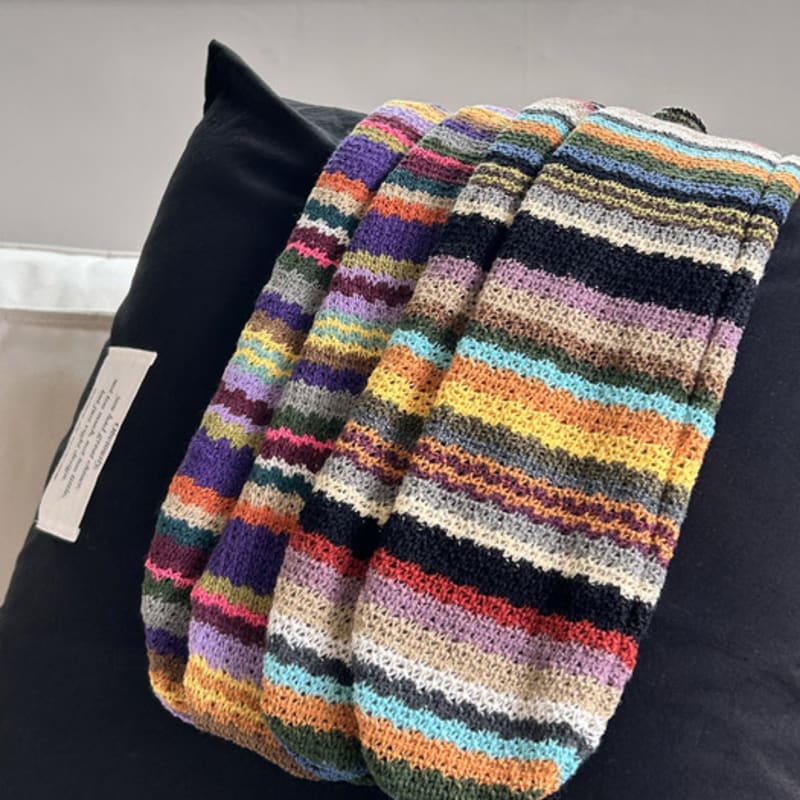 Biarritz Socks Misa Striped Crochet Knit Socks 2 Colors