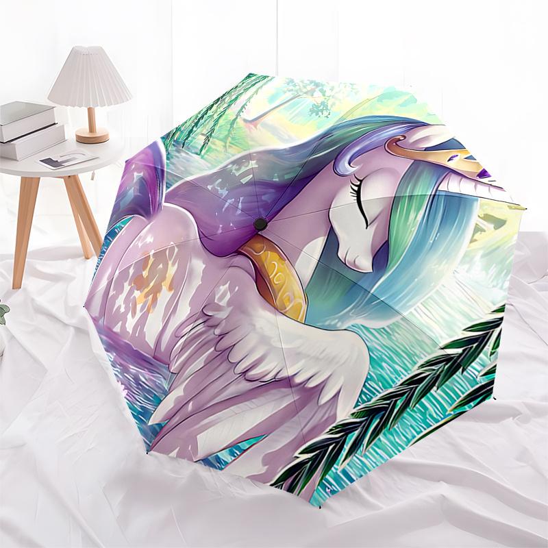 

Unicorn Fantasy Outdoor Umbrella: Automatic Opening & Closing, Foldable Design, 8-Rib Iron Frame, Perfect for Fans and Travelers, Ideal Gift