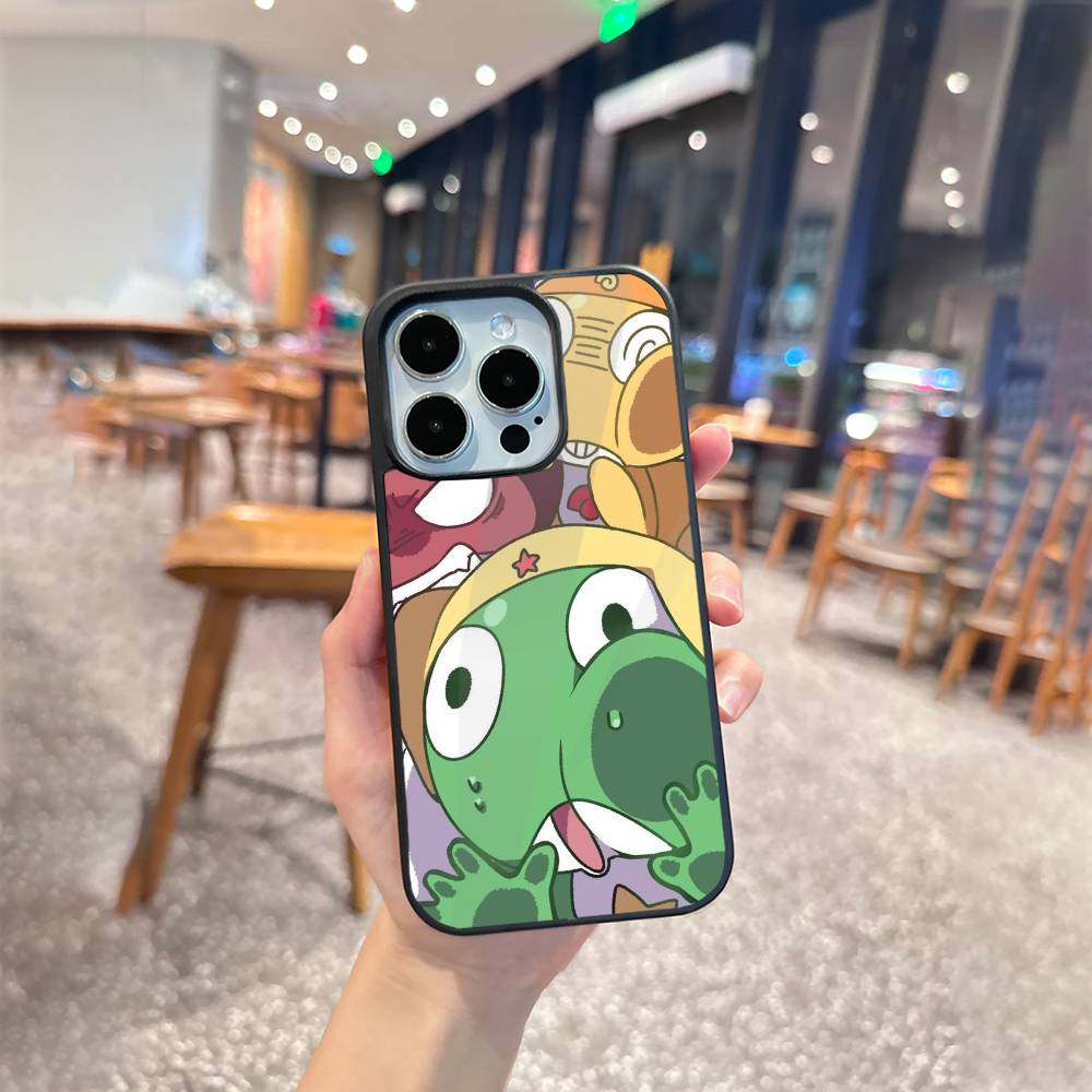 Cartoon K-Keroro Gunsou Frog Phone Case For iPhone 14,16,15,13,17,12,Plus,Pro,Max Magnetic For Magsafe Frosted Cover iPhone12