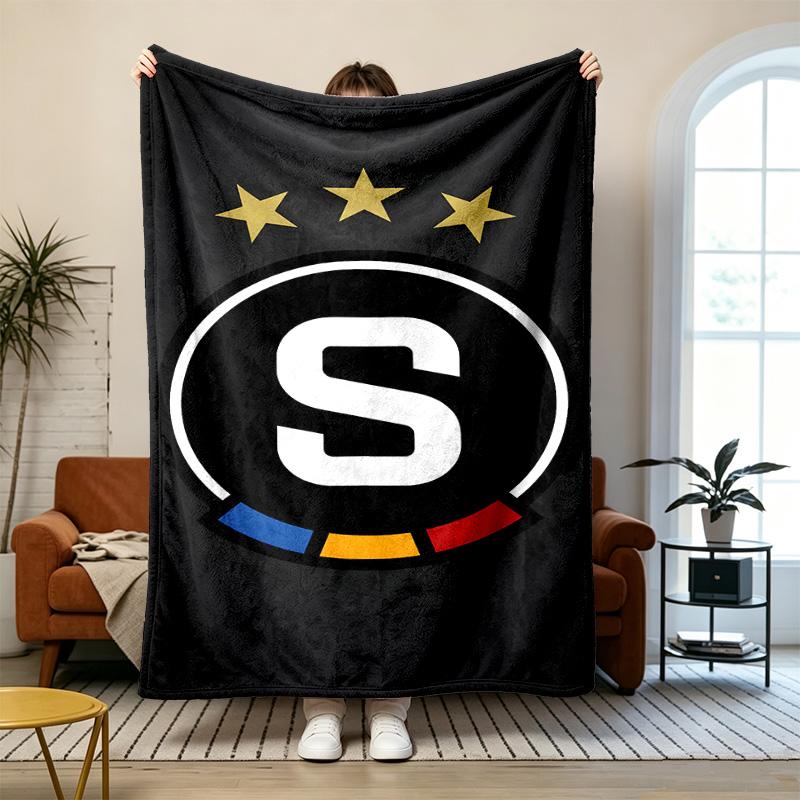 AC Sparta Praha Soft and comfortable flannel Suitable for sofas living rooms outdoor camping travel and also makes a great anniversary gift