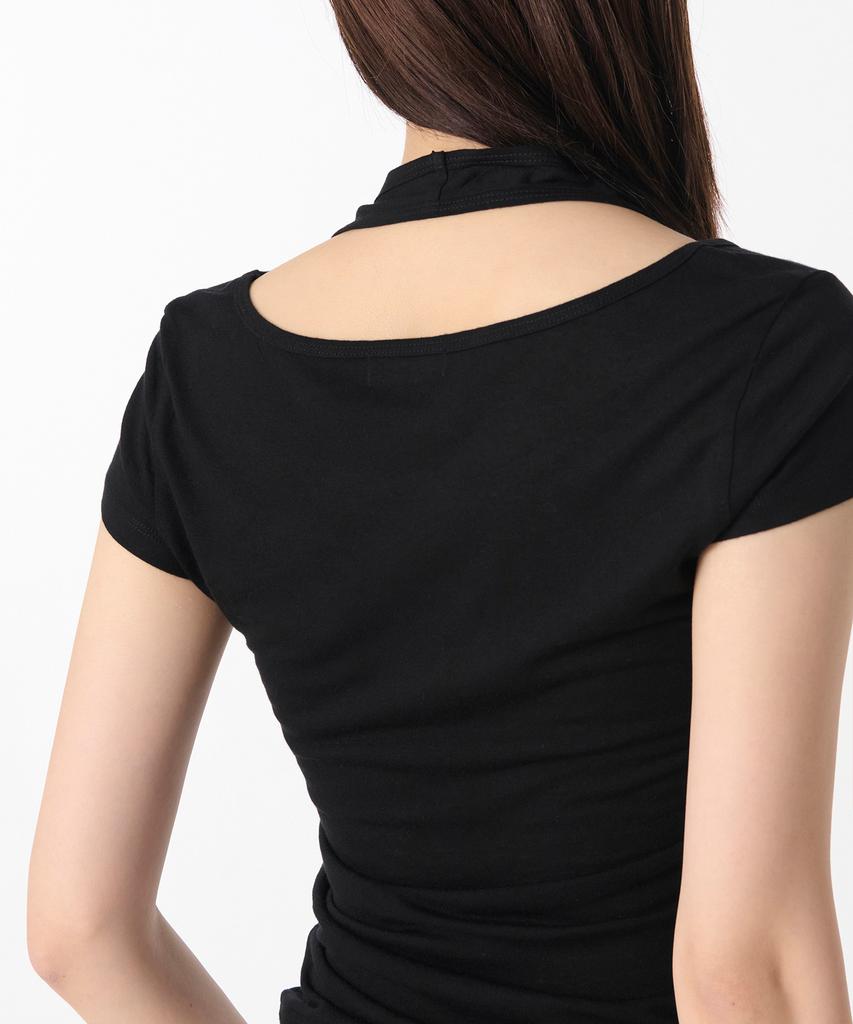 MUSINSA STANDARD WOMAN Women'S Wool Tencel Halter Layered T-Shirt [Black]