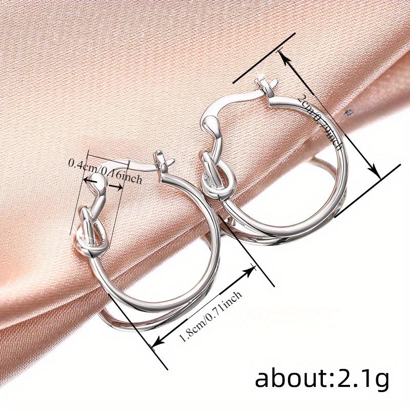 1 Pair of Knot Earrings, Matte Metal Texture, Knotted Round Earrings, High-end and Elegant Earrings