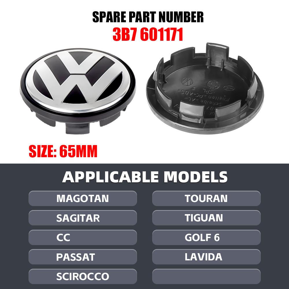HIJK1 Emblems 56/65/66MM Car Wheel Center Hup Caps Wheel Cover For Volkswagen Passat CC Tiguan L Golf 6 Variant Touran Sagitar GTI VW
