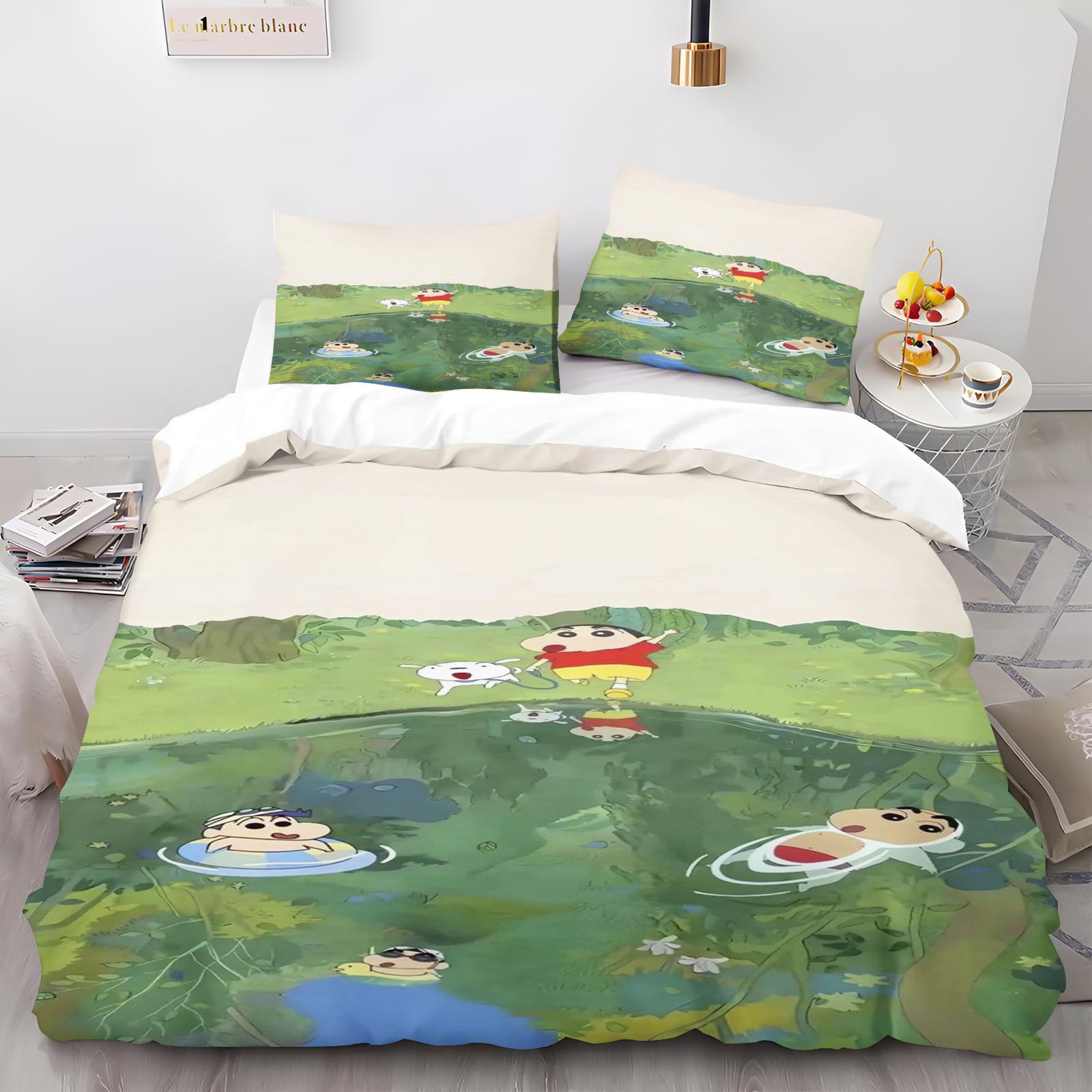 

Quilt Cover Crayon Shin-chan Cartoon Anime Duvet Cute Printed Comforter Polyester Bedding Twin Size children Gift Various Sizes 135x200cm