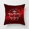 Merry Christmas Printed Red Pillowcase  Style Cushion Cover Home Sofa Decor Throw