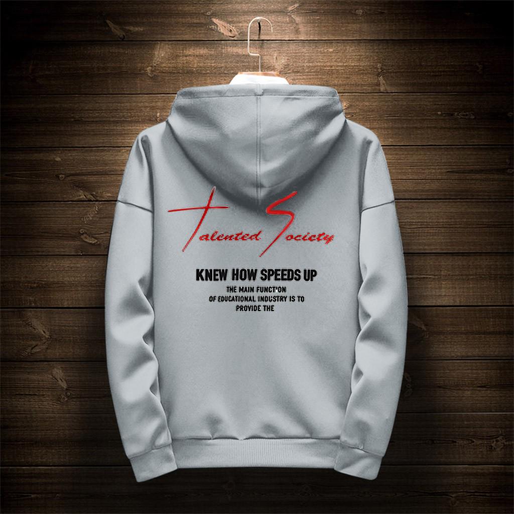 Men's New Fashion  Winter Hooded Long Sleeved Jacket Letter Tops