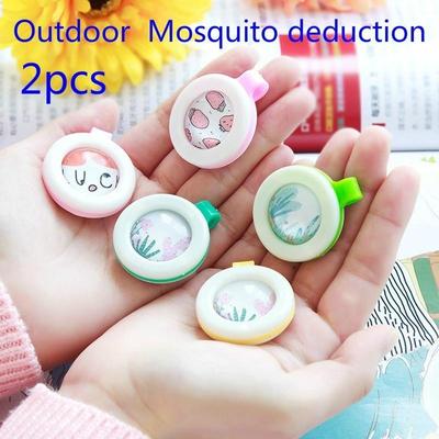 2 STÜCKE Farbe Zufällig Kinder Mückenverschluss Kinderwachstum Mückenarmband Outdoor Entgiftung Mückenaufkleber Bebe