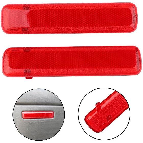 Car Left & Right Door Reflector, Rear Door Trim Panel Reflectors 15183155; 15183156 Fit for 2003-2007 Chevy Avalanche Suburban GMC Yukon Sierra