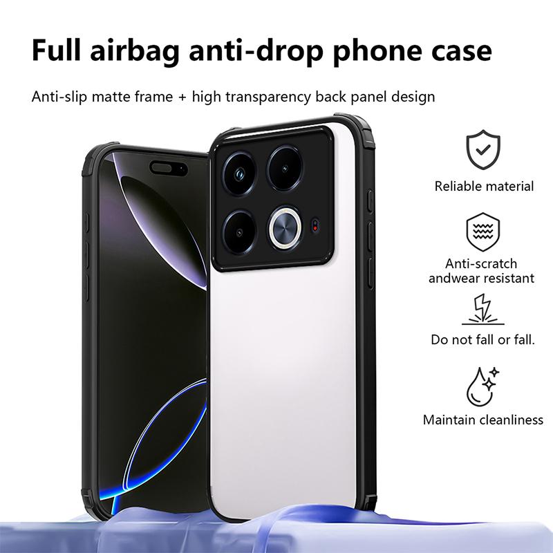 Dla Infinix Note 40 Nowe Przezroczyste Pancerne Wstrząsoodporne Etui Dla Infinix Note 50 Pro Plus Ochrona Obiektywu Aparatu Pokrowiec Note 30 Pro