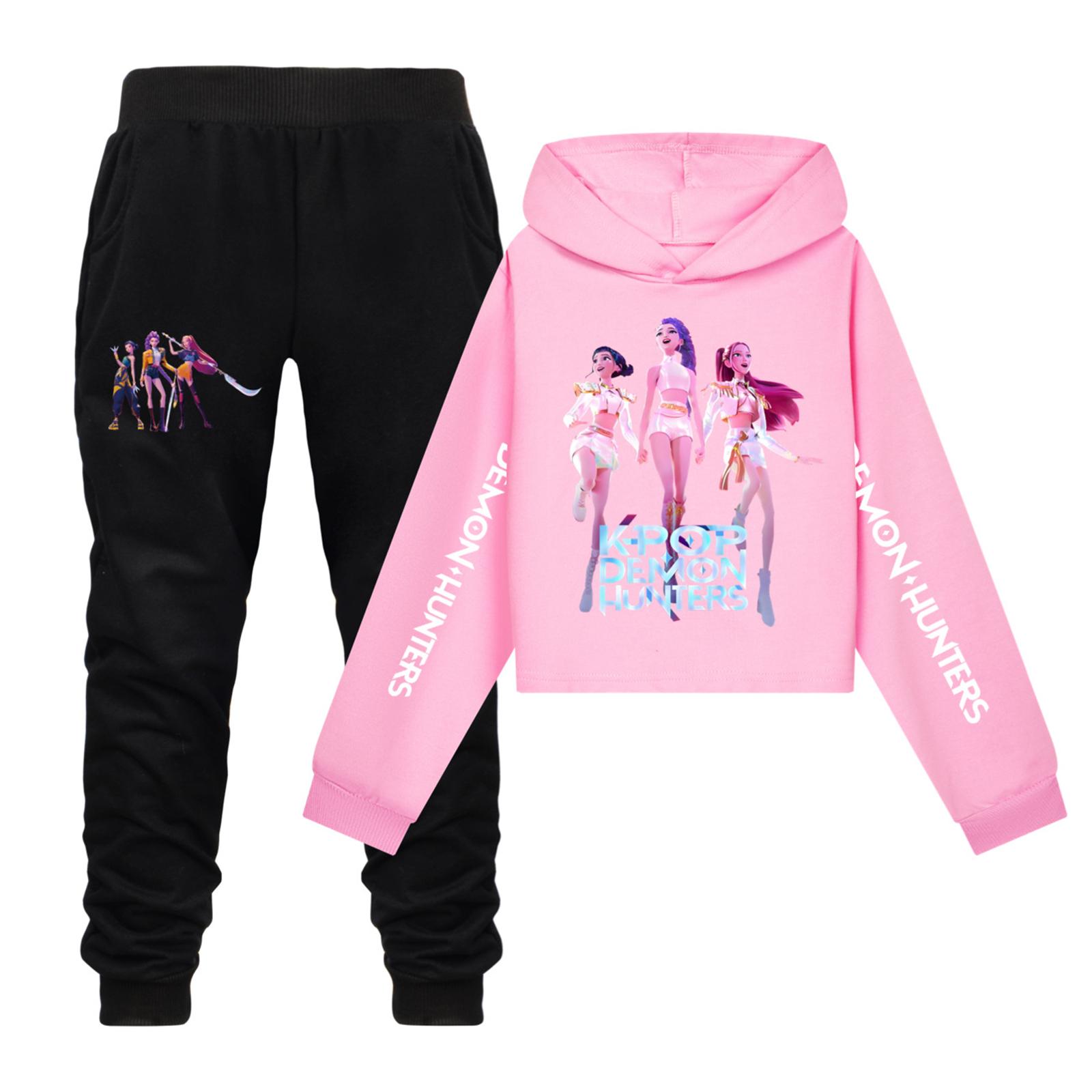 

Детский худи и брюки, двухпредметный спортивный костюм, комплект свитшота с длинным рукавом и принтом 120