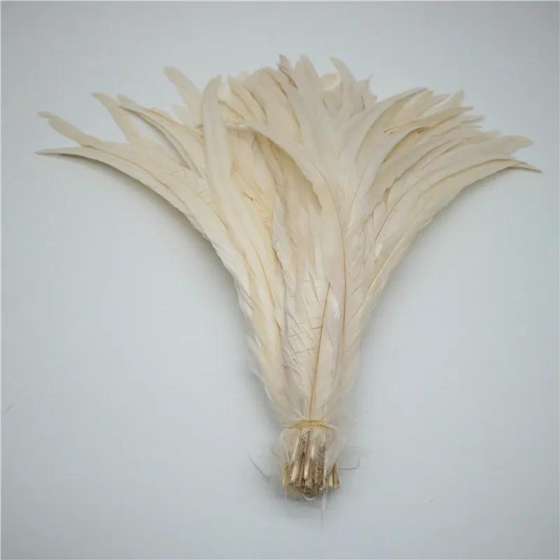 Beatiful 50Pcs Natural Cock Tail Feathers 25-40Cm / 10-16Inch Clothing Decoration Stage Performance Rooster Tail Feathers Plume