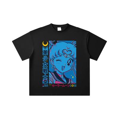 260 GSM Double Yarn 32 Count 100% Cotton Sailor Moon V13 Print Unisex Heavy Cotton T Shirt