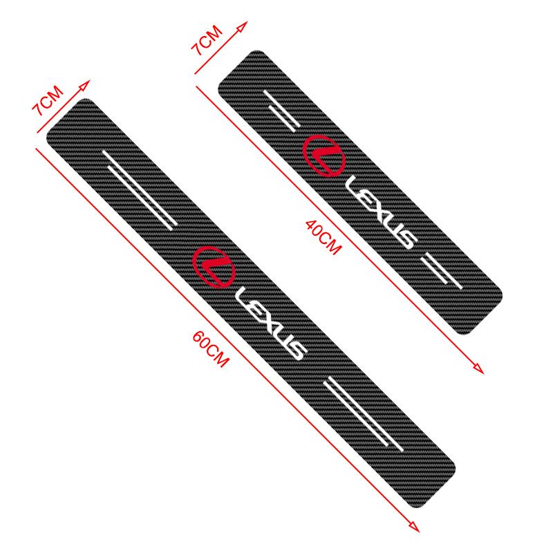 2026 Hot Interior Stickers For Lexus CT200h ES250 ES300h NX300h RX350 450 Car Carbon Fiber Door Sill Anti-Scratch Protector Stri