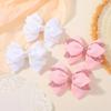 2Pcs/set Colorful Party Bowknot Ribbon Hair Clips for Girl Glitter Hair Bangs Hairgripes Lovely Solid Color Barrette