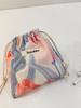 Fresh And Sweet Pink Tulip Fabric Storage Bag Soft Dustproof Organizer Drawstring