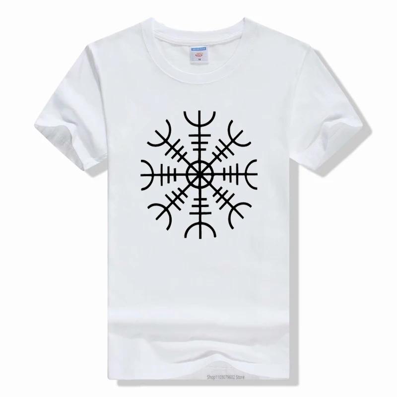 Vegvisir Futhark Runes Navigator Valhalla Odin celtic norse mythology Short Sleeve T Shirt for Crazy TShirt o-Neck print tee