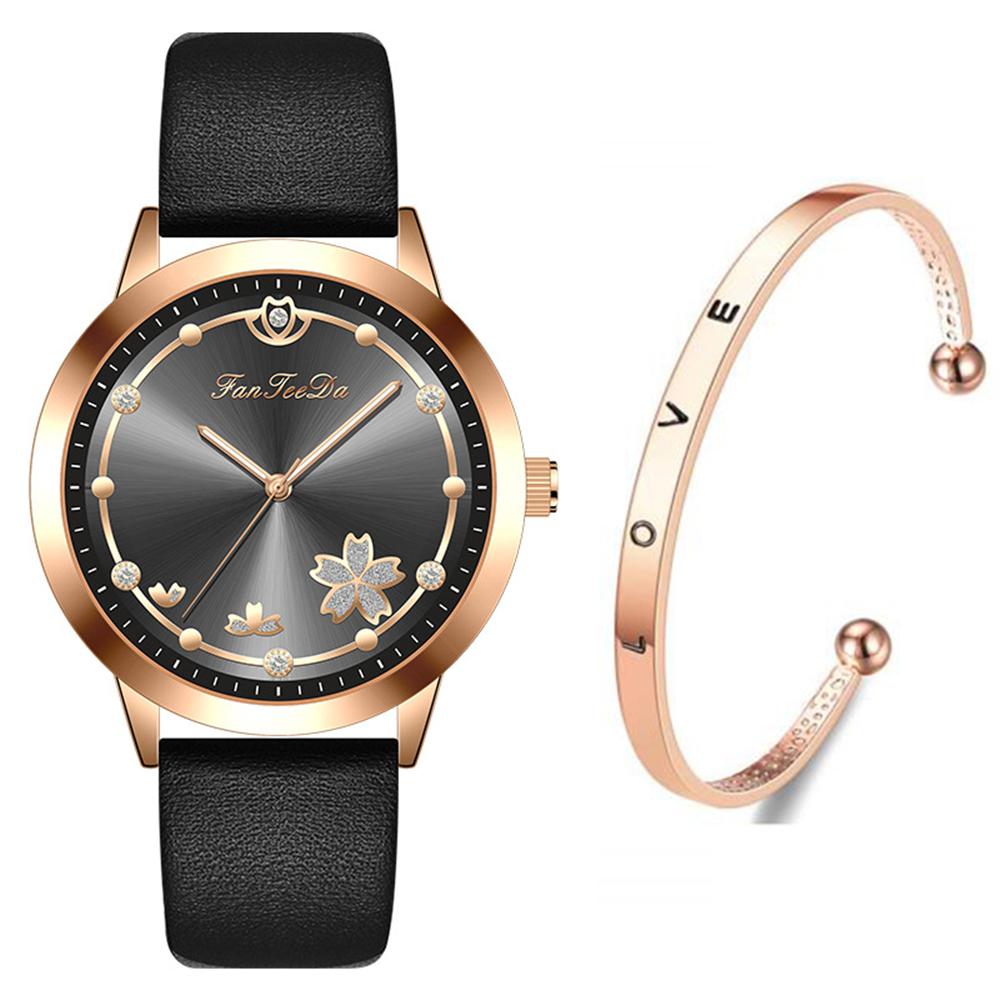 

Простой стиль, цветочный дизайн, женские часы, роскошные модные наручные часы для женщин, элегантные женские кварцевые кожаные часы, Прямая доставка