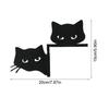 Metal Halloween Door Topper Black Cat Indoor Halloween Decorations Halloween Door Corner Sign Cat Silhouette Decorative Signs