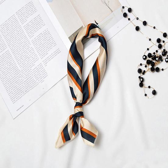 Scarf Stylish Elegant Stripe Pattern Fashion Neckerchief for Wedding