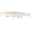 Vidaxl Bed With Shelf, Without Mattress, White, 160X200 Cm, Pine