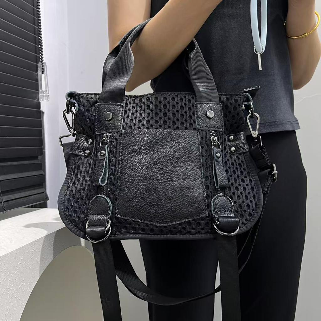 Ladies Hottie Splicing Tote Bag Street Punk Style Messenger Bag