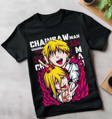 Nayuta T-Shirt Chainsaw Man Denji Makima Denji Anime Manga Schwarzes Shirt Alle Größen