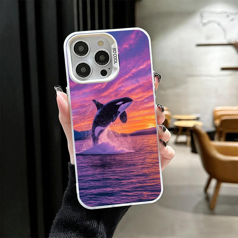 

Orca Ocean Pattern Soft Phone Case for iPhone 15 16 17 Pro Max 17Air 16E 14 Plus 13 12 Mini Shockproof Cover Back Shell iPhone 13