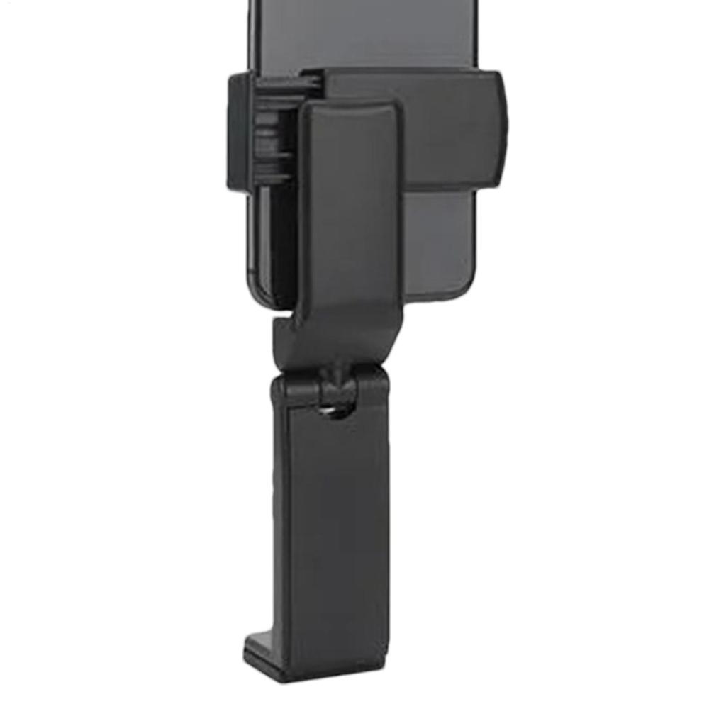 Black Travel Portable Mobile Phone Holder Foldable Phone Mount 360-Degree Desktop Cellphone Holder for Camping Workout