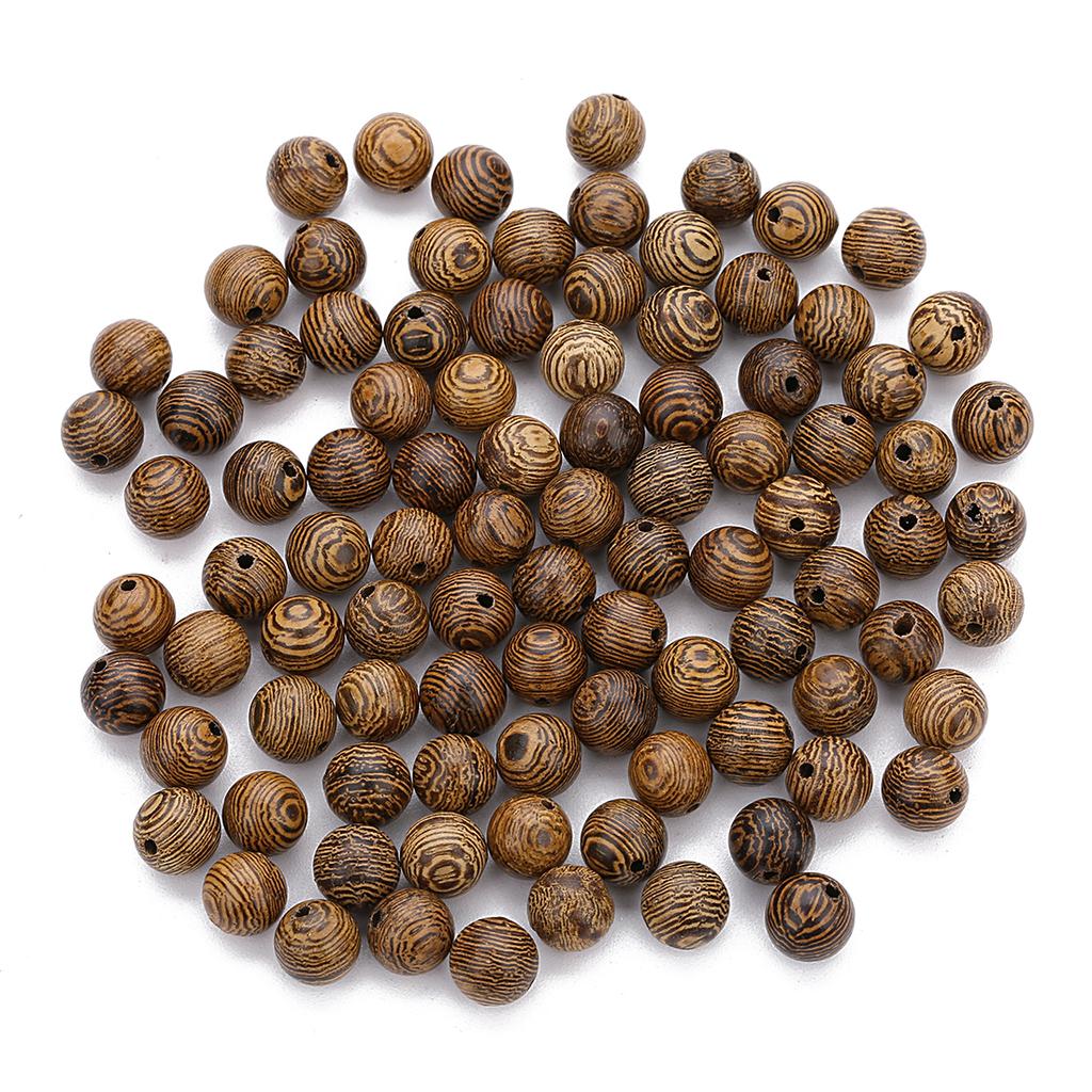Natural Round Wood Beads Oval Loose Spacer Rosary Bead Large Hole Jewelry Bracelets Diy Unsex Charm Wholesale Supplies