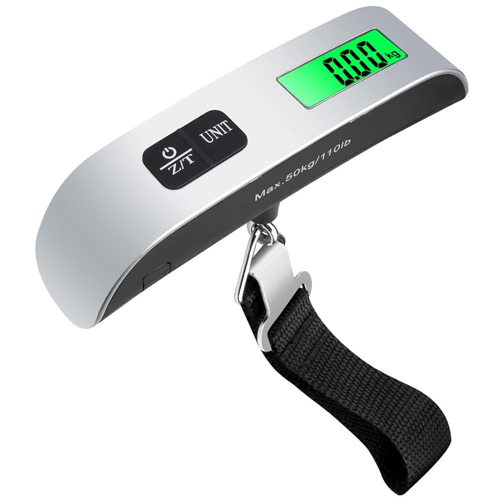 

Портативные весы с цифровым ЖК-дисплеем 110 фунтов/50 кг, электронные подвесные чемоданы для багажа, дорожные весы, сумка для багажа, баланс веса