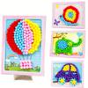 3Pcs DIY Plush Ball Art Kit - Animals Felt Mosaic Puzzle Crafts for School Projects, Creative Home Wall Decor,  ZSY