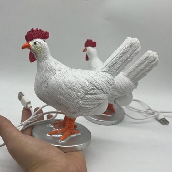 Chicken Egg Lamp Funny Chicken Butt Night Light with Egg Resin LED Hem Lamp for Easter